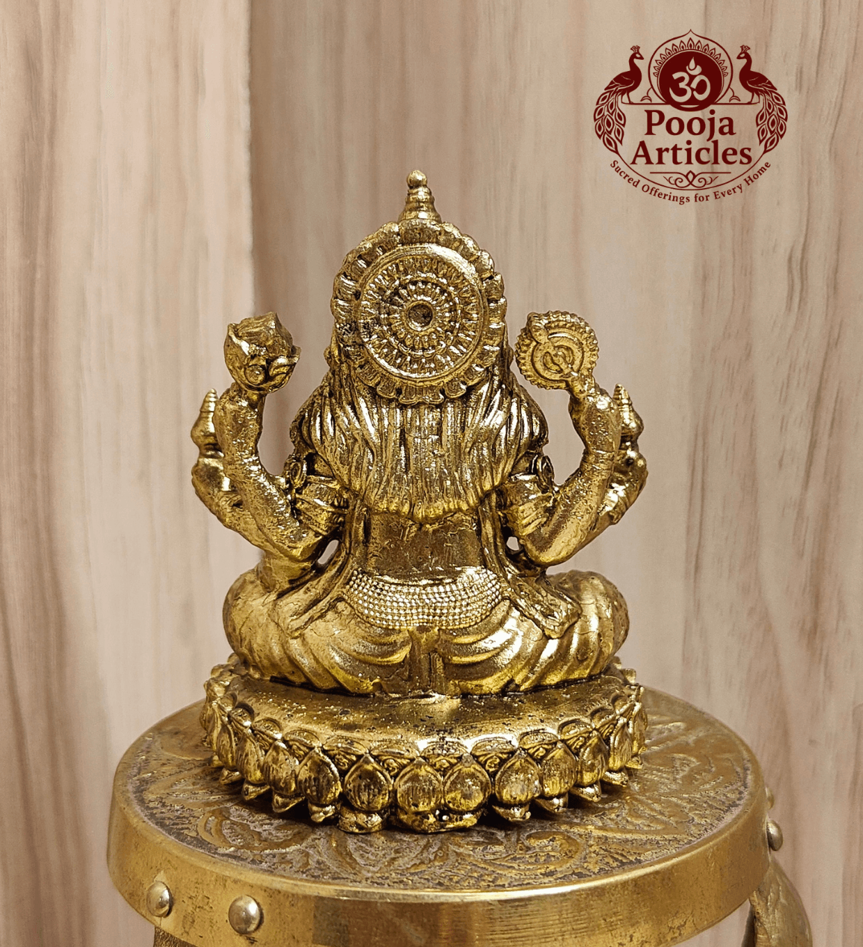 Premium Brass Narasimha Statue 3 Inch Pooja Articles