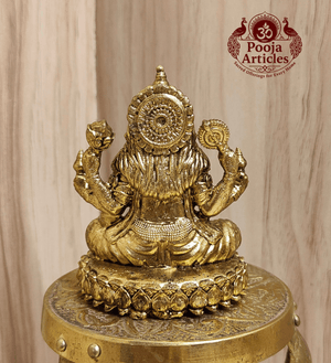 Premium Brass Narasimha Statue 3 Inch Pooja Articles