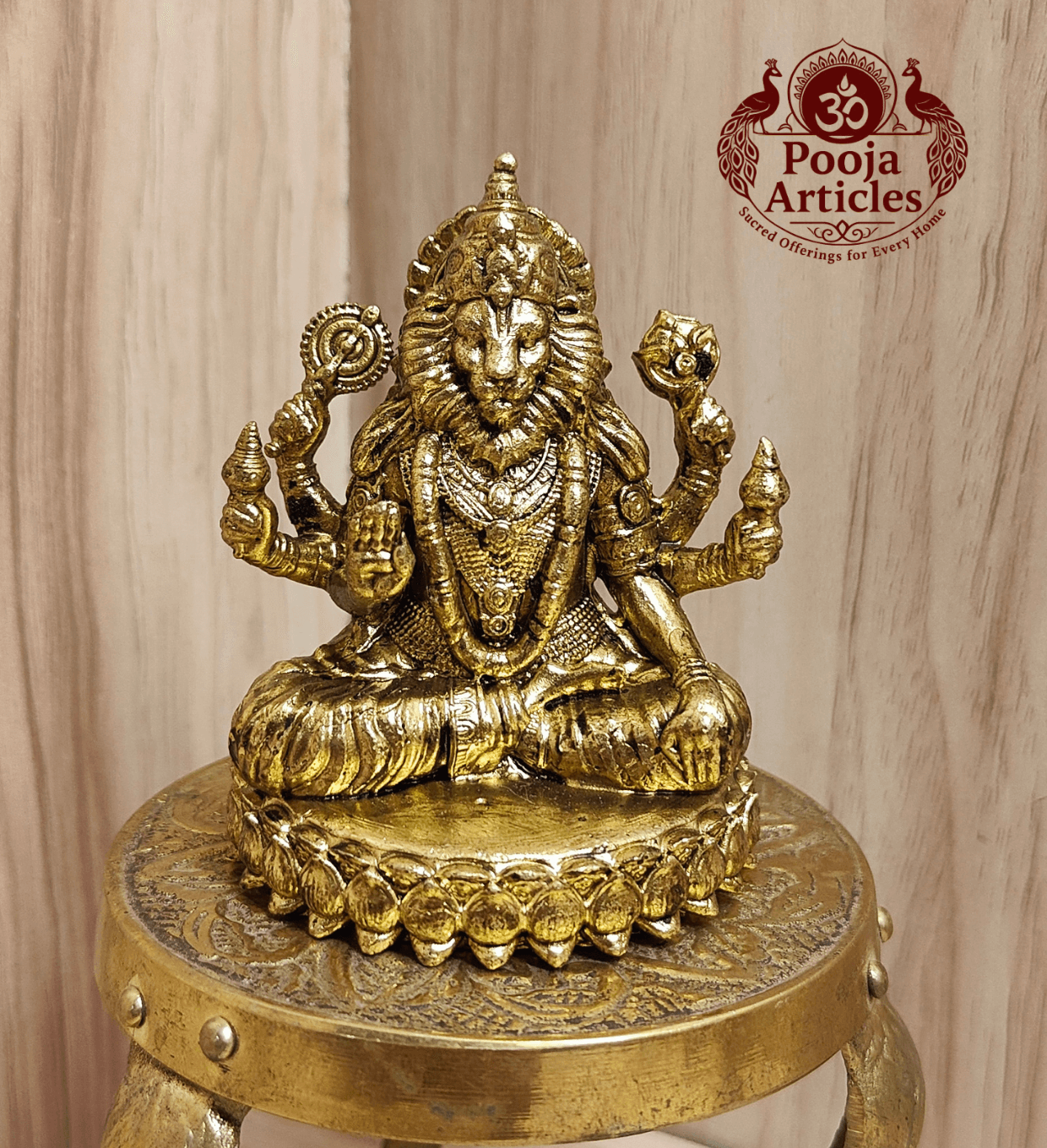 Premium Brass Narasimha Statue 3 Inch