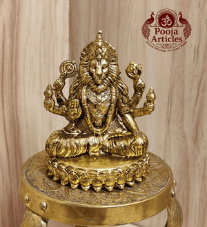 Premium Brass Narasimha Statue 3 Inch