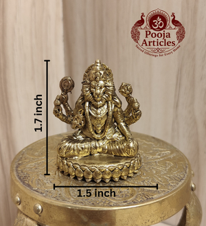 Premium Brass Narasimha Statue 1.7 Inch Pooja Articles