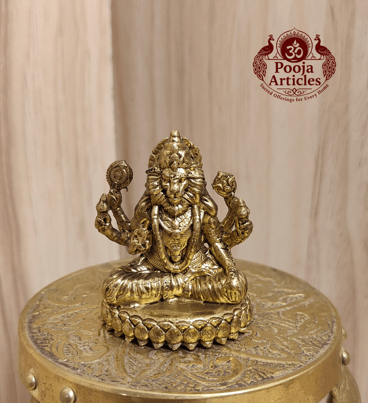 Premium Brass Narasimha Statue 1.7 Inch