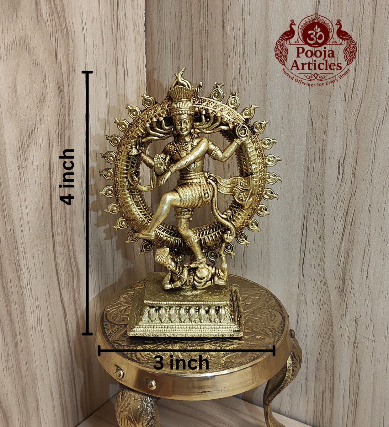 Premium Brass Nataraja Statue 4 Inch