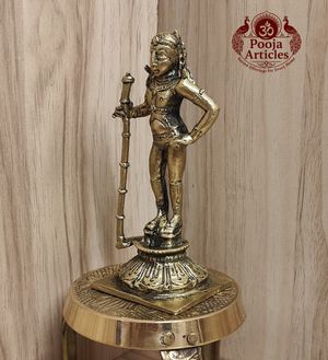 Premium Brass Palani Murugan Idol 4.1 Inch Pooja Articles