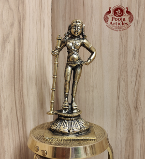 Premium Brass Palani Murugan Idol 4.1 Inch