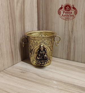 Premium Brass Tirupati Balaji Pooja Glass 3 Inch