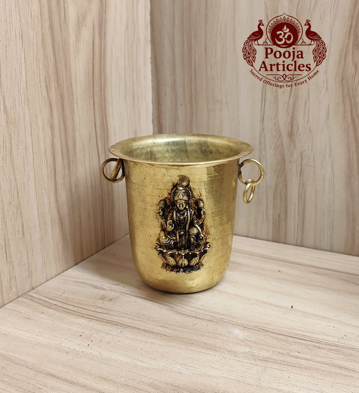 Brass Tirupati Balaji Pooja Glass 3.2 Inch Pooja Articles