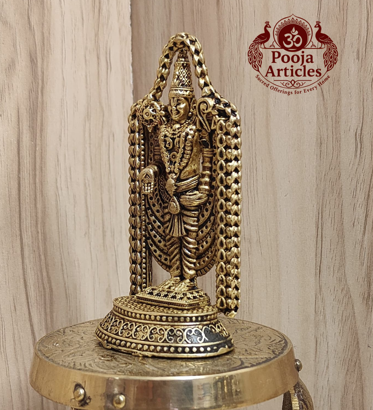 Premium Brass Venkateswara Swamy Idol 3.6 Inch Pooja Articles