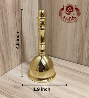 Premium Brass Pooja Bell 4.5 Inch Pooja Articles