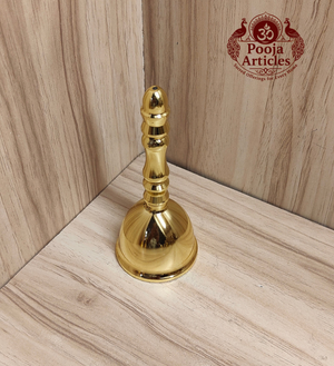 Premium Brass Pooja Bell 4.5 Inch Pooja Articles