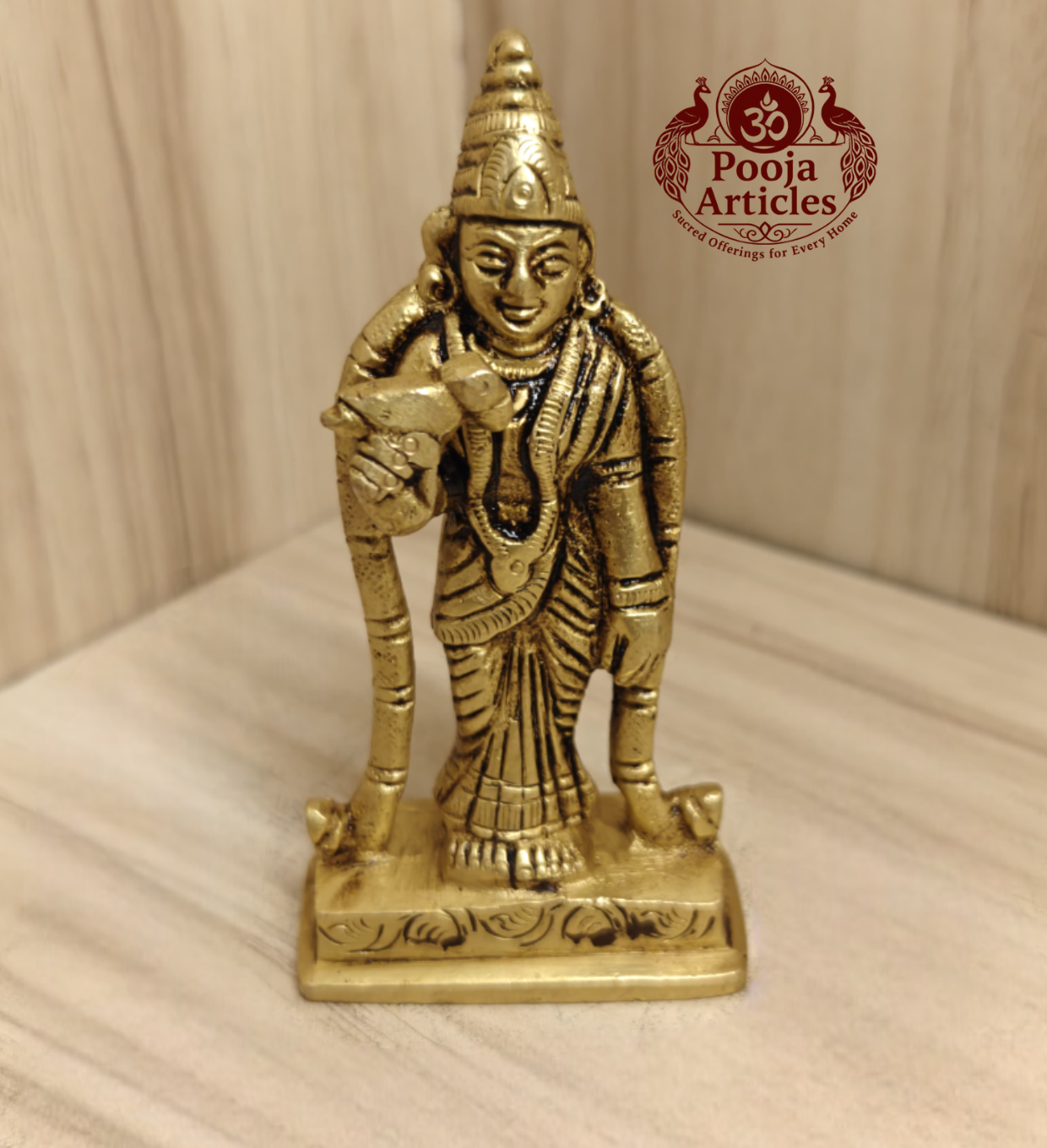 Brass Meenakshi Amman Statue 3.7 Inch