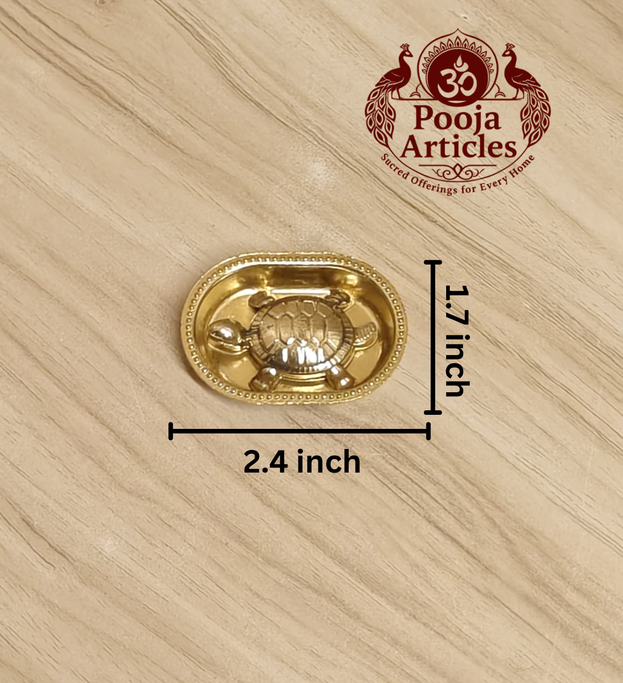 Brass Vastu Tortoise with Plate – Handcrafted Feng Shui Tortoise for Wealth, Stability & Vastu Pooja Articles