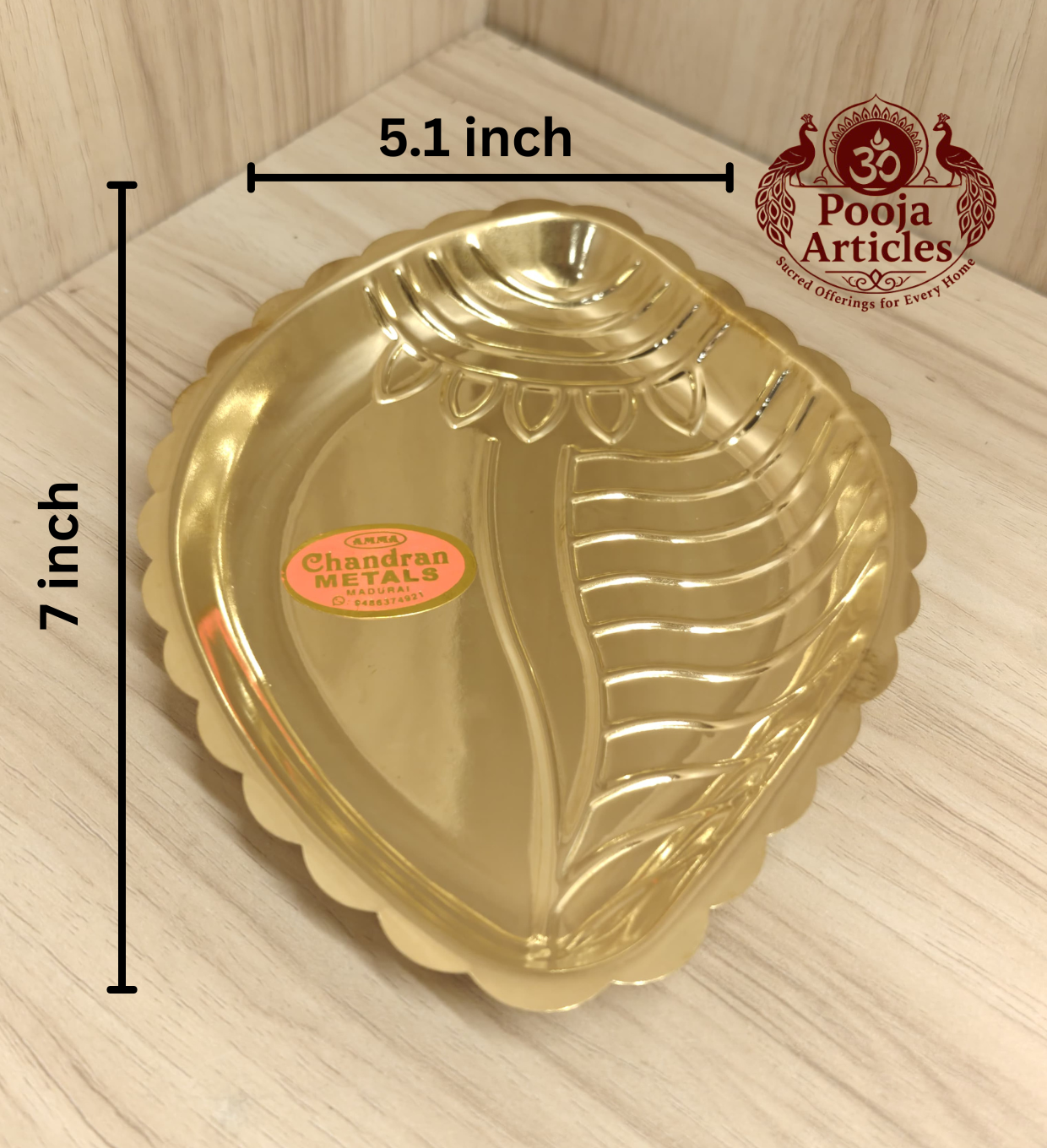 Brass Shanku Plate 7 Inch