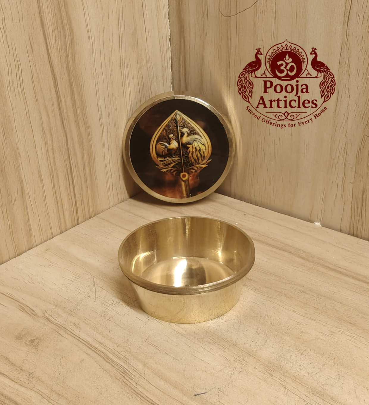 Brass Vel Kumkum Chimil 2 Inch