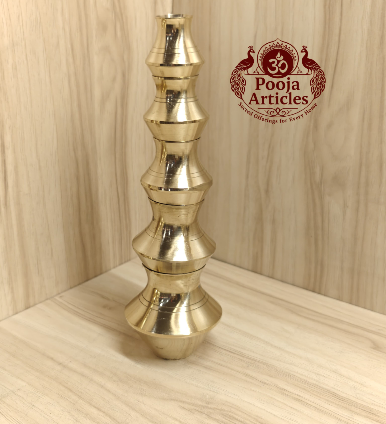 Brass Kubera Kudam Set of 5 Size 4