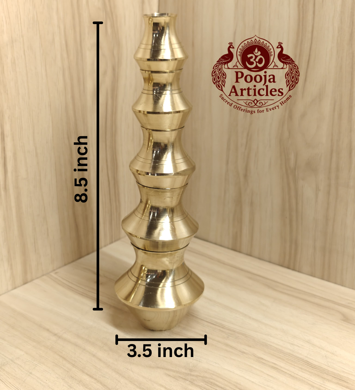 Brass Kubera Kudam Set of 5 Size 4