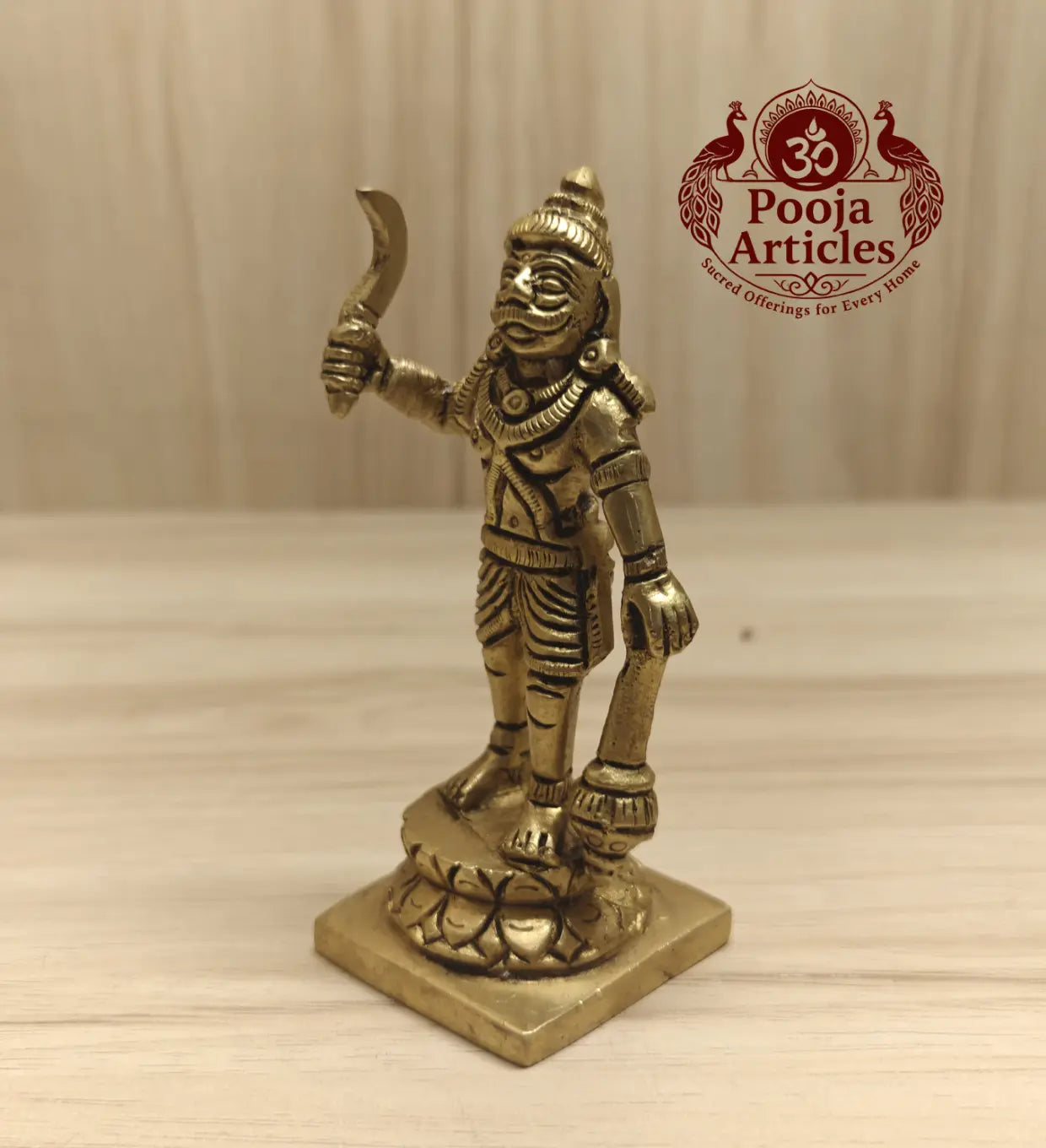 Brass Karuppasamy Idol 4.2 Inch Pooja Articles