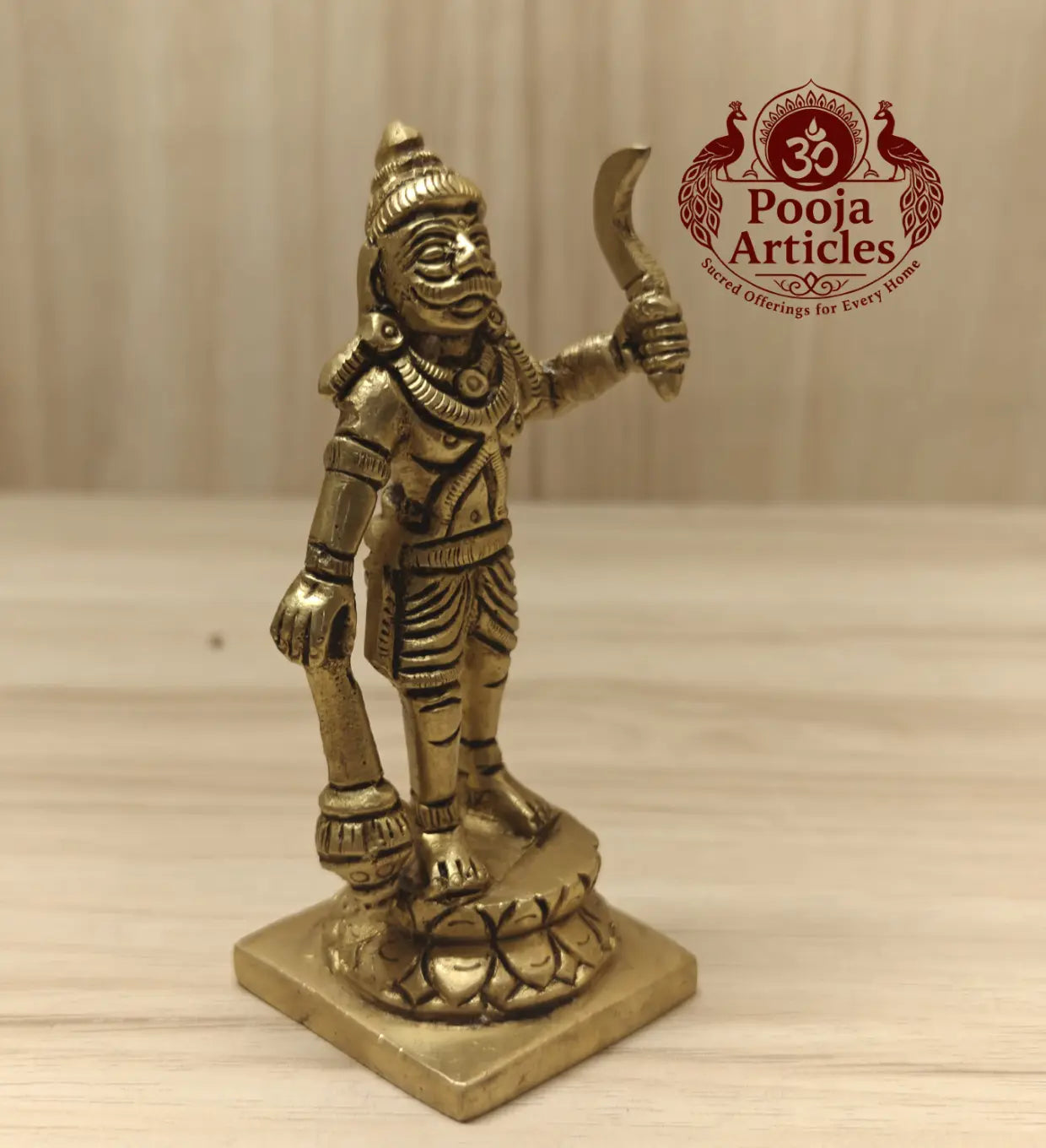 Brass Karuppasamy Idol 4.2 Inch