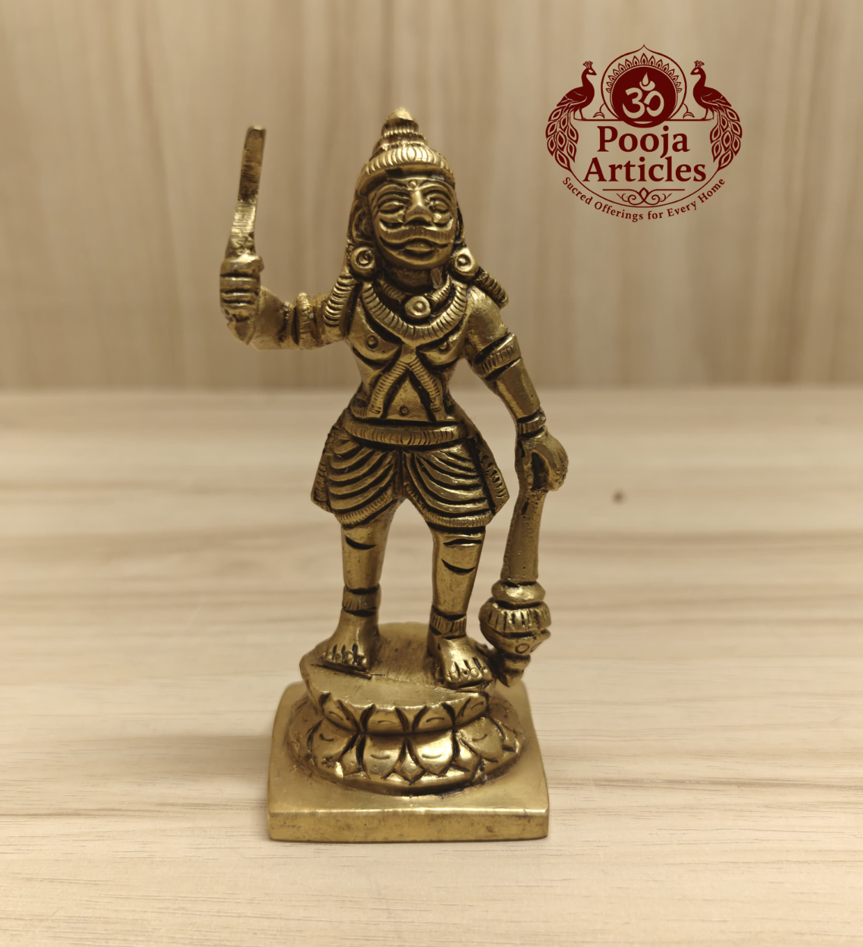 Brass Karuppasamy Idol 4.2 Inch
