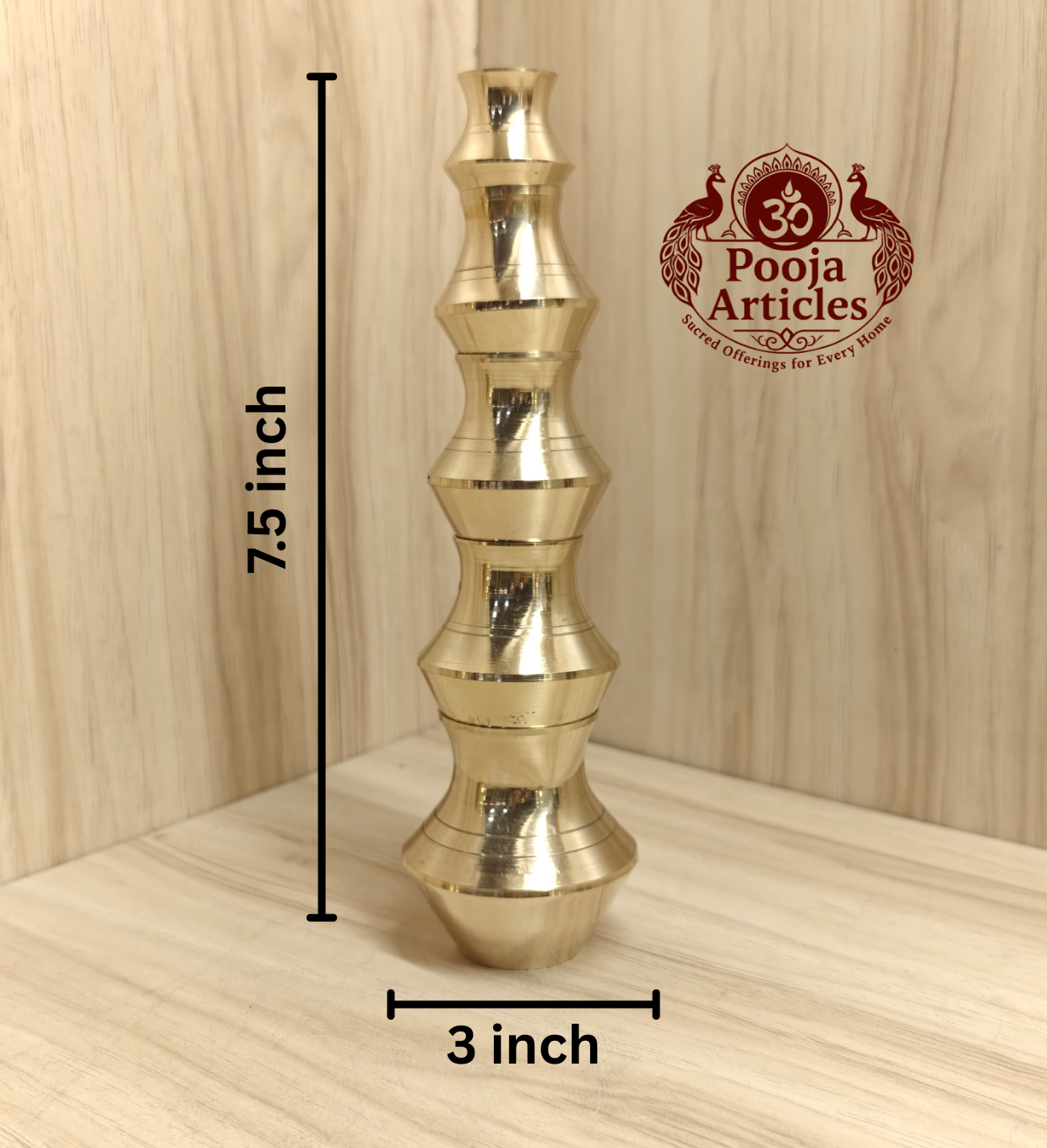 Brass Kubera Kudam Set of 5 Size 3