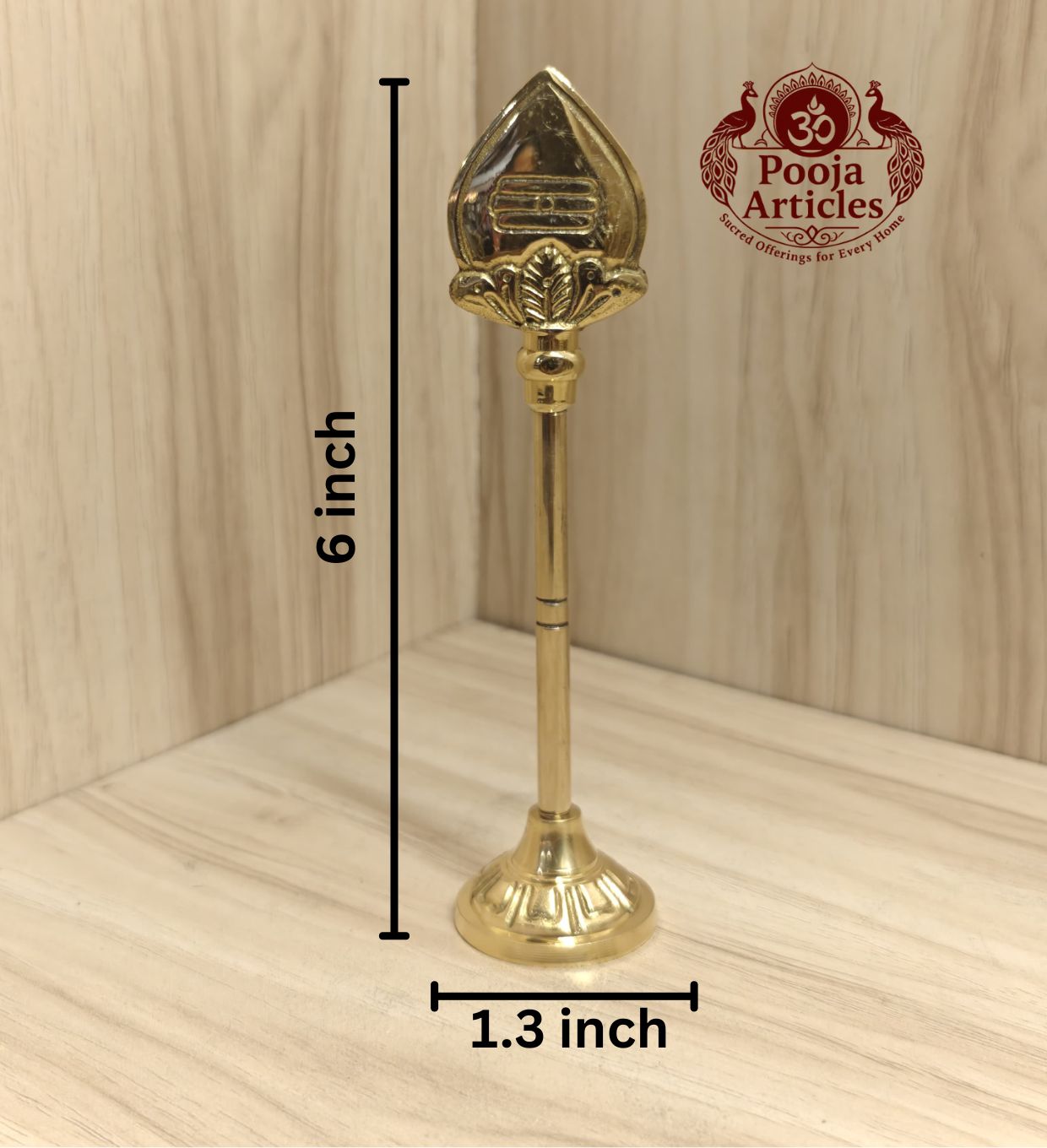 Brass Vel Stand 6 Inch