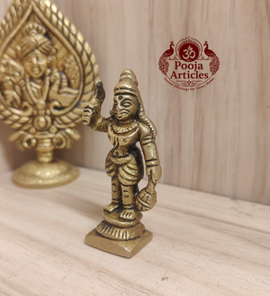 Brass Karuppasamy Statue 2.6 Inch