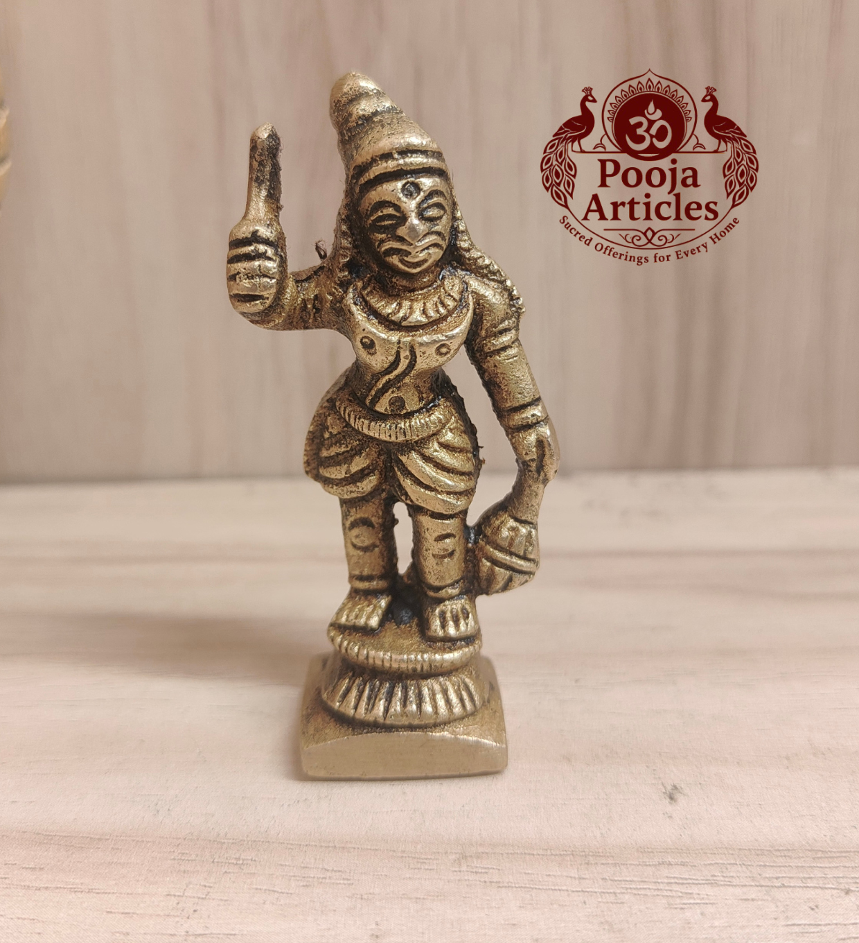 Brass Karuppasamy Statue 2.6 Inch