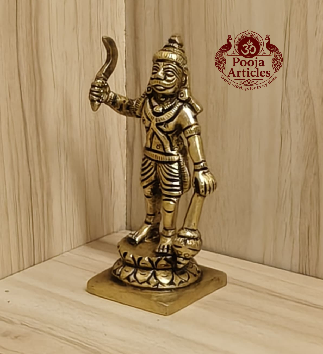Brass Karuppasamy Statue 5.5 Inch
