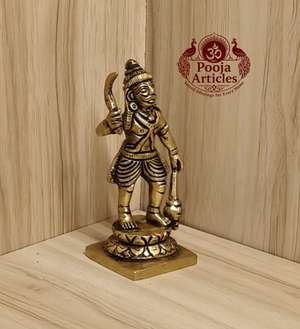 Brass Karuppasamy Statue 5.5 Inch