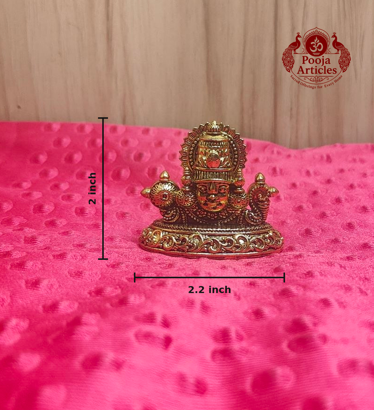 Premium Brass Thirupathi Balaji statue 2 Inch - 